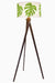 Botanic Leaf Floor Lamp - Dia: 11’’ H: 63’’ / Natural / Wood and Poplin - Lighting