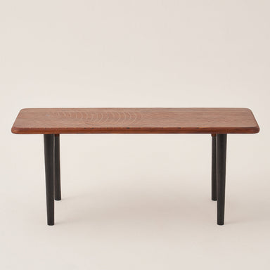 Brass Inlay Bench - Teak Finish / Teak Wood / 112L X 41W X 46H In Cms - Indoor Furniture