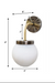 Brass Wall Lamp - Original brass gold / Brass pipe, Aluminium Wall Rose - Lighting