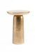 Brassa Accent Table - L: 15’’ W: 15’’ H: 21’’ / Aluminium / Matte Antique Brass - Furniture