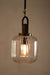 Brewer Ribbed Glass Light - Black / Mild Steel, Wood and Fluted Glass - Lighting