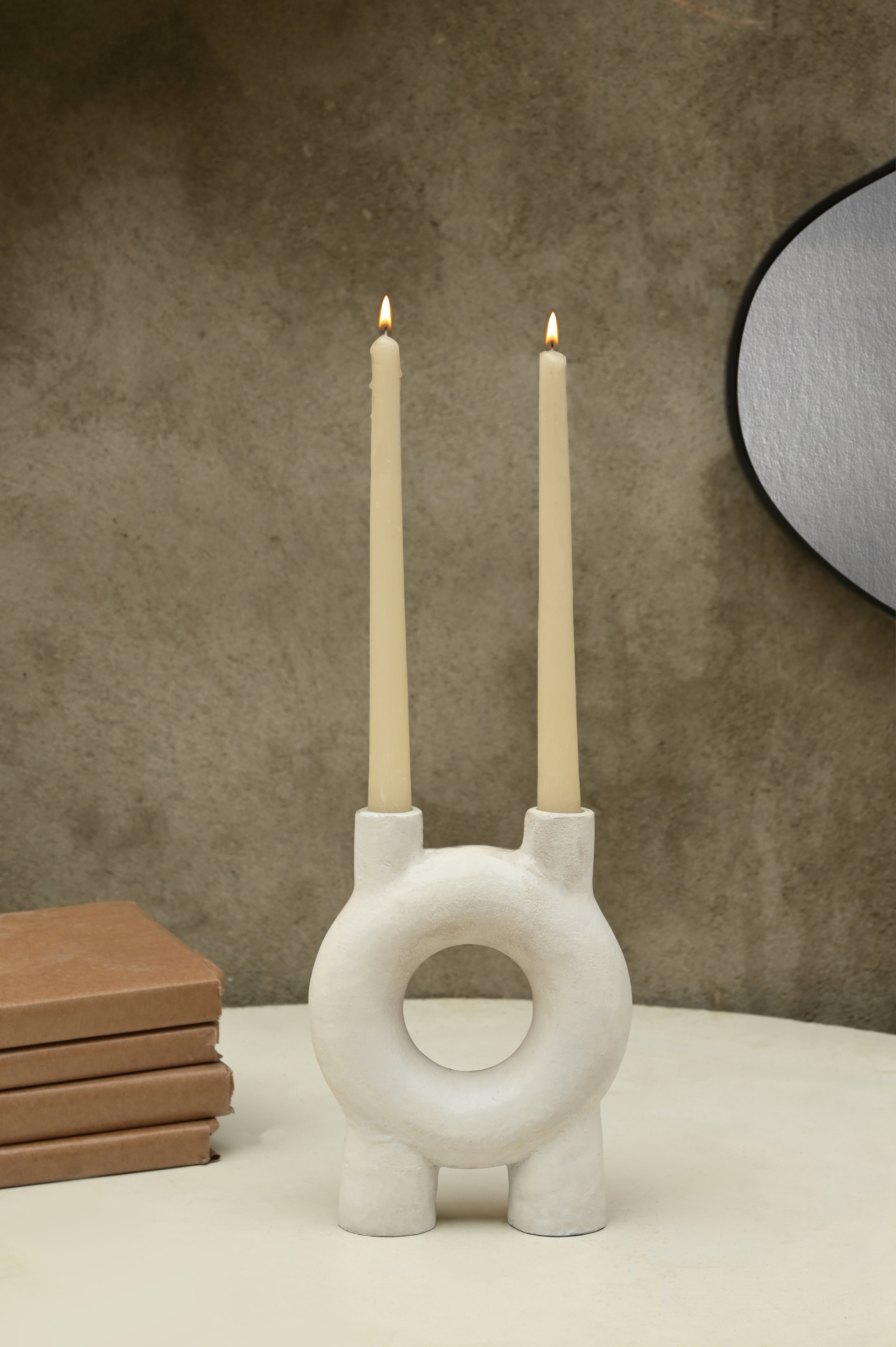 Brisa Candle Holder - L:10 x W:2 x H:7 In inches / Aluminium - Décor
