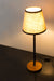 CDL111 Vintage Nightstand Brown Fabric Wooden lamp