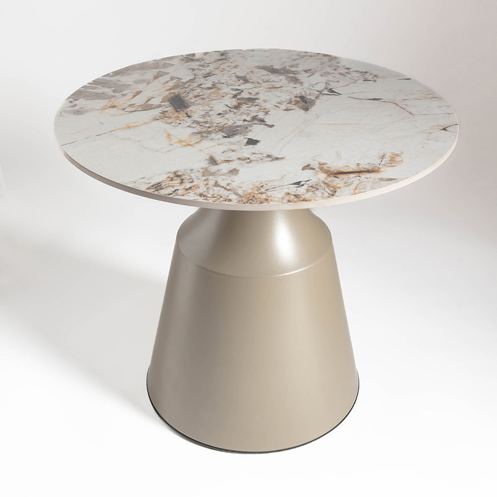 Brun Coffee Table - CM - L:- 54 x W:- 54 x H:- 47 / Mild Steel and Stone - Indoor Furniture