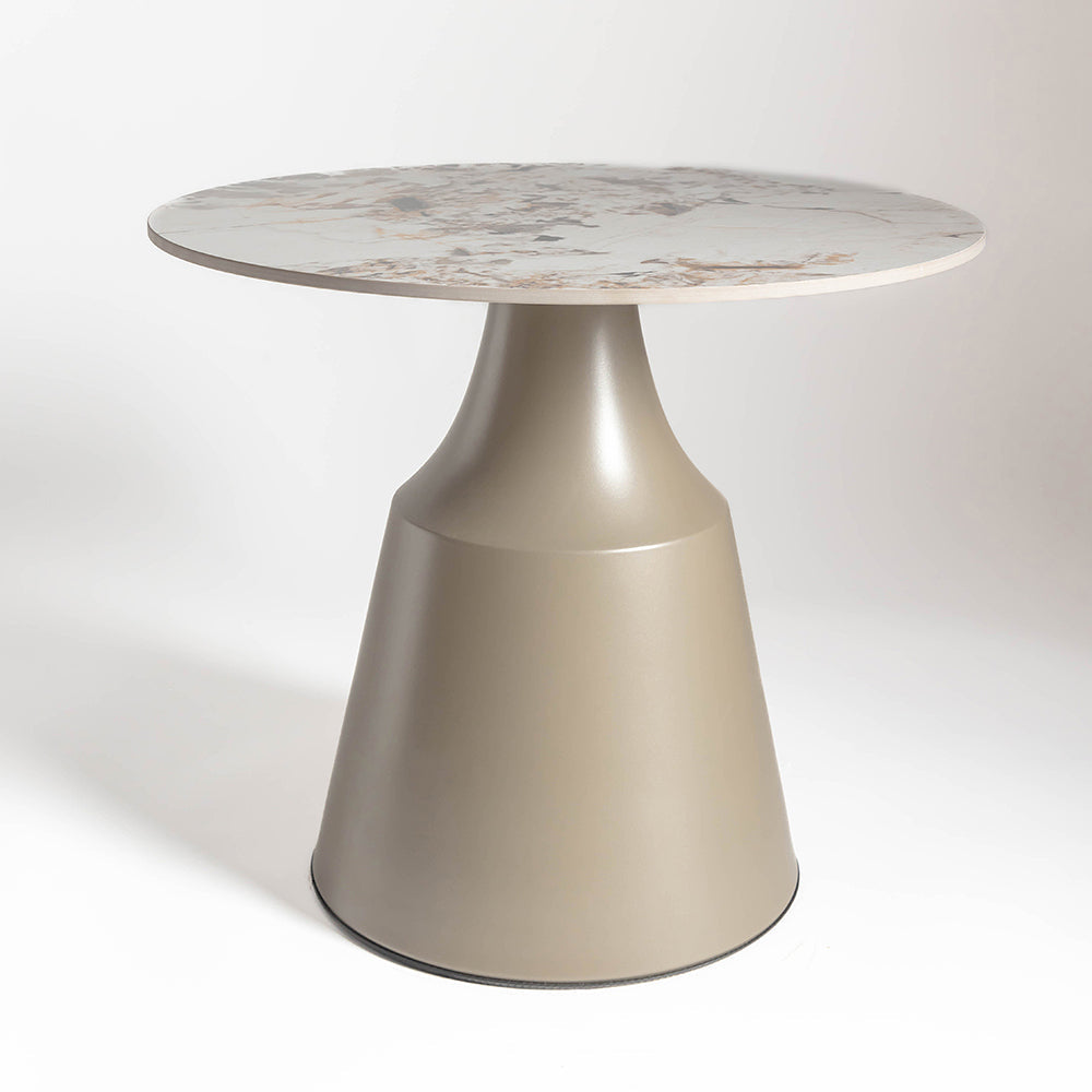 Brun Coffee Table - CM - L:- 54 x W:- 54 x H:- 47 / Mild Steel and Stone - Indoor Furniture