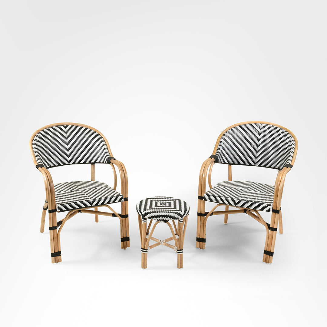 Bv Popsicle Cane Table And Chairs With Armrest Set
