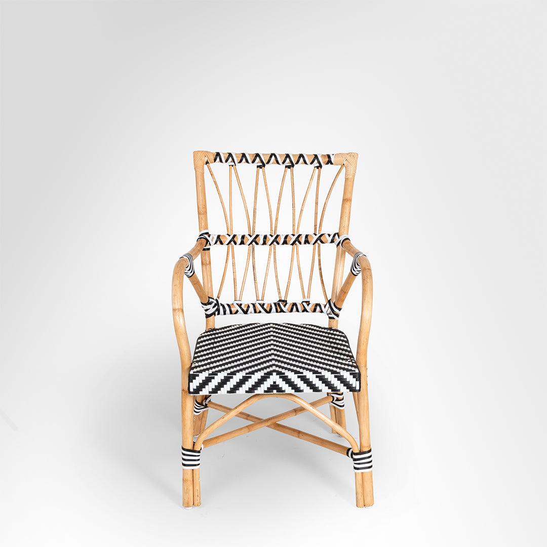 C Popsicle Cane Chair With Arms
