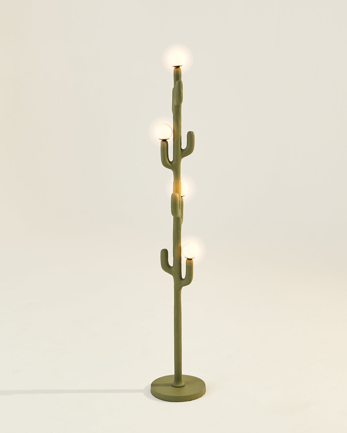 Cactus Floor Lamp - sage green / Cast Aluminium / 25L X 25W X 153H In Cms - Lighting