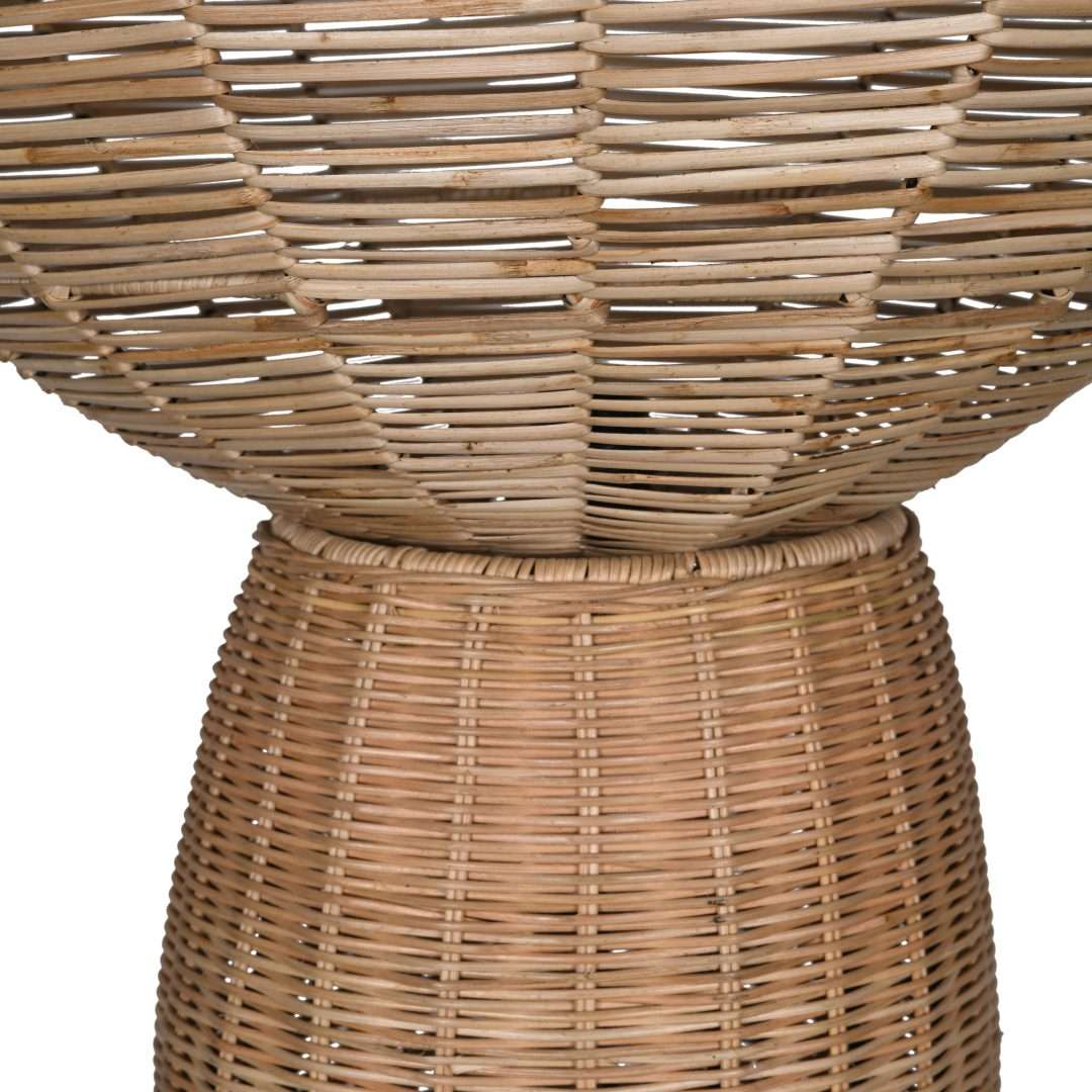 Calendula Floor Lamp - Natural / Cane and iron / D: 24’’ H: 58’’ - Lighting
