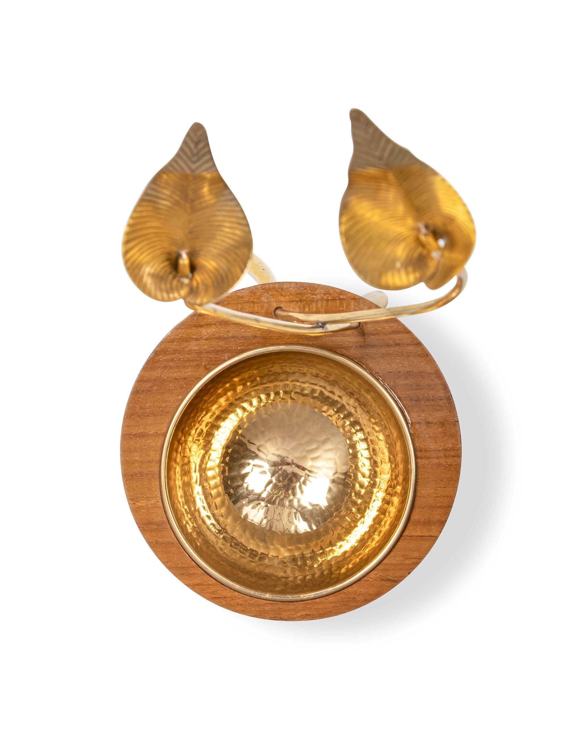 Calla Lily Bowl - Natural / Brass and wood - Decor