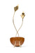 Calla Lily Bowl - Natural / Brass and wood - Decor