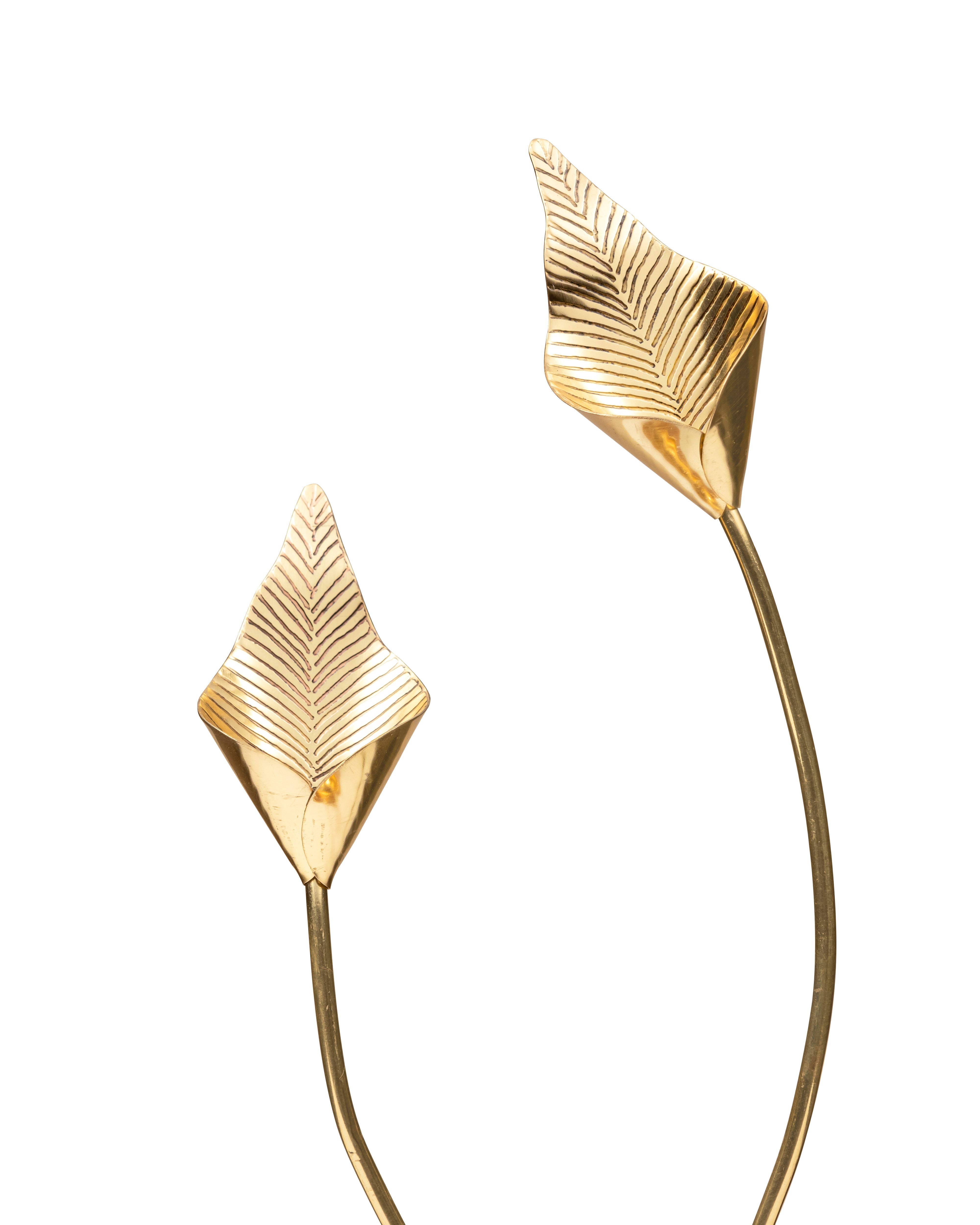 Calla Lily Bowl - Natural / Brass and wood - Decor