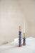 Candle Holder - Cobalt Blue, Brass Gold / Ceramic, Brass / H -393mm & 254mm, Dia- 50mm - Decor