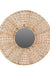 Cane Round Wall Mirror - Neutral / Cane, metal and mirror / D: 24.5’’ - Decor