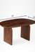 Celeste Coffee Table No. 9 - 32 L x 20 W x 16 H In Inches / Acacia wood