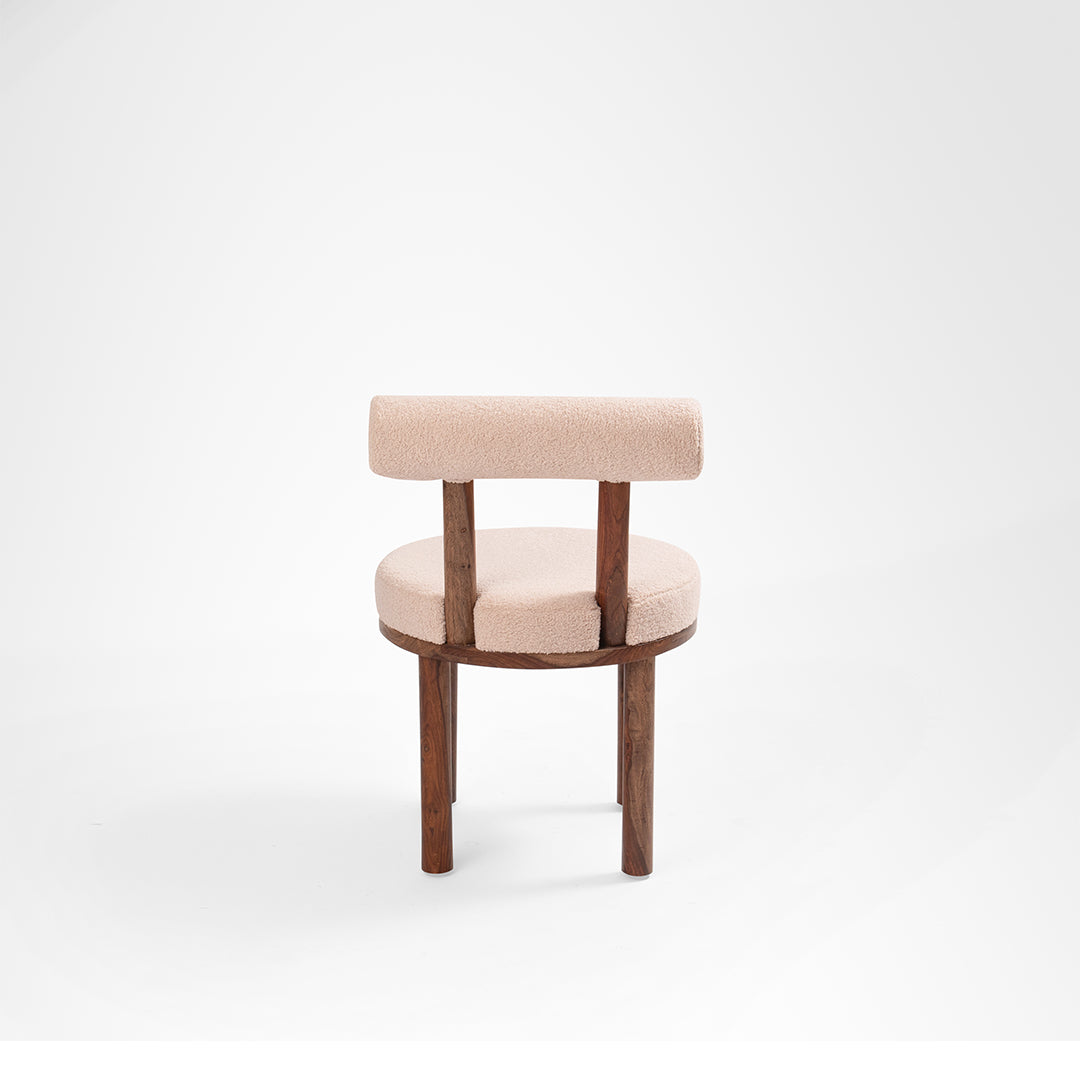 Celeste Dining Table No. 14 Set Of 4 - Chair- W: 20’’ D: 22’’ H: 31’’ SH: 18’’ Table- L: 67’’ B 36’’ H: 30’’ / Walnut