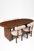 Celeste Dining Table No. 14 Set Of 4 - Chair- W: 20’’ D: 22’’ H: 31’’ SH: 18’’ Table- L: 67’’ B 36’’ H: 30’’ / Walnut