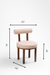 Celeste Dining Table No. 14 Set Of 4 - Chair- W: 20’’ D: 22’’ H: 31’’ SH: 18’’ Table- L: 67’’ B 36’’ H: 30’’ / Walnut