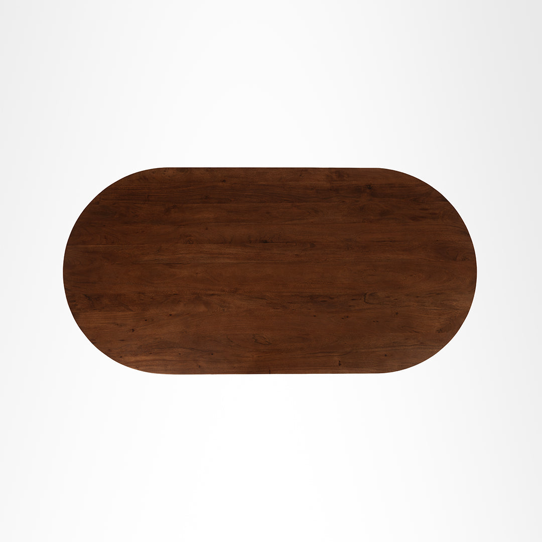 Celeste Dining Table No. 14 Set Of 6 - Chair- W: 20’’ D: 22’’ H: 31’’ SH: 18’’ Table- L: 67’’ B 36’’ H: 30’’ / Walnut