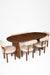 Celeste Dining Table No. 14 Set Of 6 - Chair- W: 20’’ D: 22’’ H: 31’’ SH: 18’’ Table- L: 67’’ B 36’’ H: 30’’ / Walnut