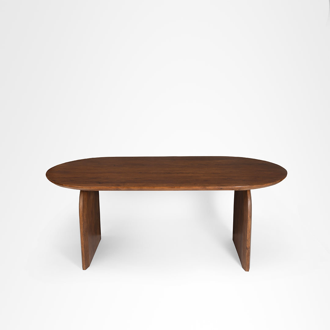 Celeste Dining Table No. 14 Set Of 6 - Chair- W: 20’’ D: 22’’ H: 31’’ SH: 18’’ Table- L: 67’’ B 36’’ H: 30’’ / Walnut
