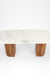 Celeste Marble Dining Table No. 7 - L:78’’ x W:36’’ x H:30’’ / Natural & White / Acacia Wood & Marble - Furniture