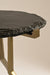 Charred Drink Table - Antique Brass / Stone & Aluminium / 40L X 40W X 58H In Cms - Furniture