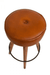 Cheryl Leather Bar Stool - Brown / Leather and Wood / L:48 x D:48 x H:70 in cm - Indoor Furniture