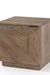 Chevron End Table - Natural / Oak Wood / L: 50.80 x W: 45.72 x H: 50.80 cms - Indoor Furniture