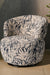 Chihiro Swivel Lounge Chair - Wood and Upholstery / CM:- L:- 71 x W:- 69 x H:- 73 - Indoor Furniture