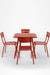 Cider Patio Set 4 Seater - Cider Red / Aluminium / W: 20’’ D: 20’’ H: 33’’ SH:18’’ Table- L: 31’’ B 31’’ H: 30’’ Chair