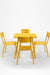 Cider Patio Set 4 Seater - Cider Yellow / Aluminium / W: 20’’ D: 20’’ H: 33’’ SH:18’’ Table- L: 31’’ B 31’’ H: 30’’