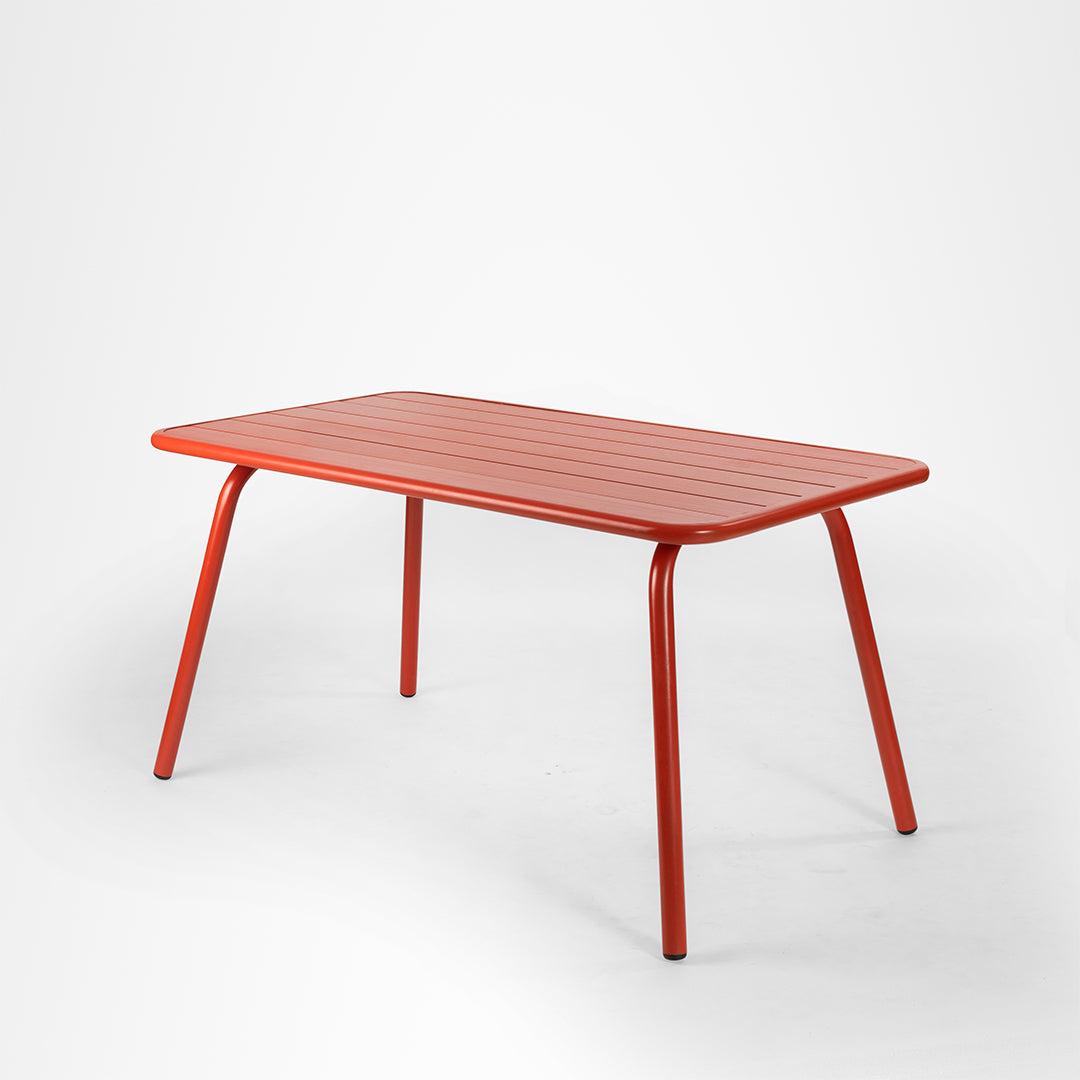 Cider Patio Table 6 Seater - Cider Red / Aluminium / L: 55’’ B 30’’ H: 30’’ - Outdoor Tables