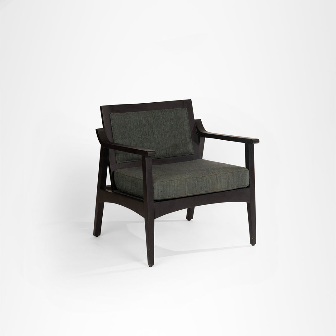 Citrine Lounge Chair - W: 27 ’ D: 26’’ H: 29.5’’ SH: 17’’ / Black / Acacia Wood Fabric - Indoor Furniture
