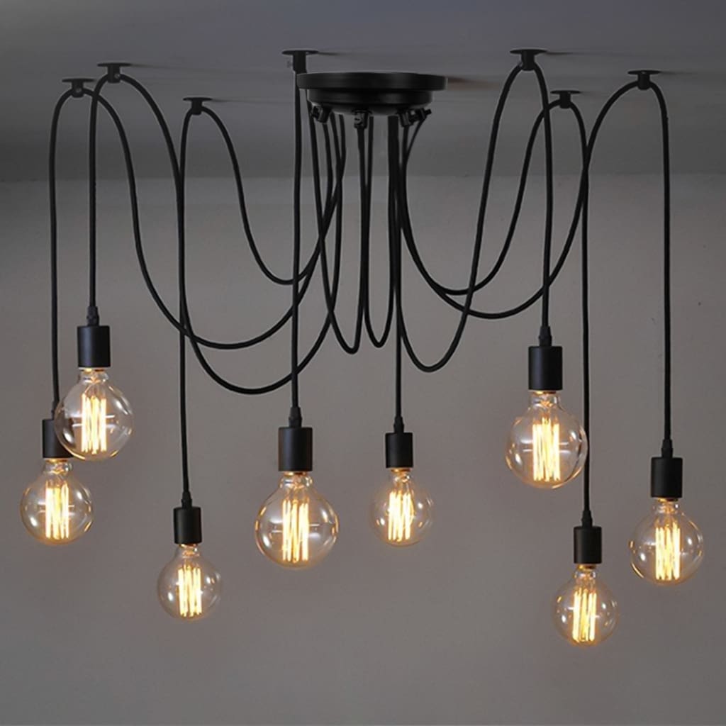 Classic Edison Lights 8 Heads Industrial Style Chandelier