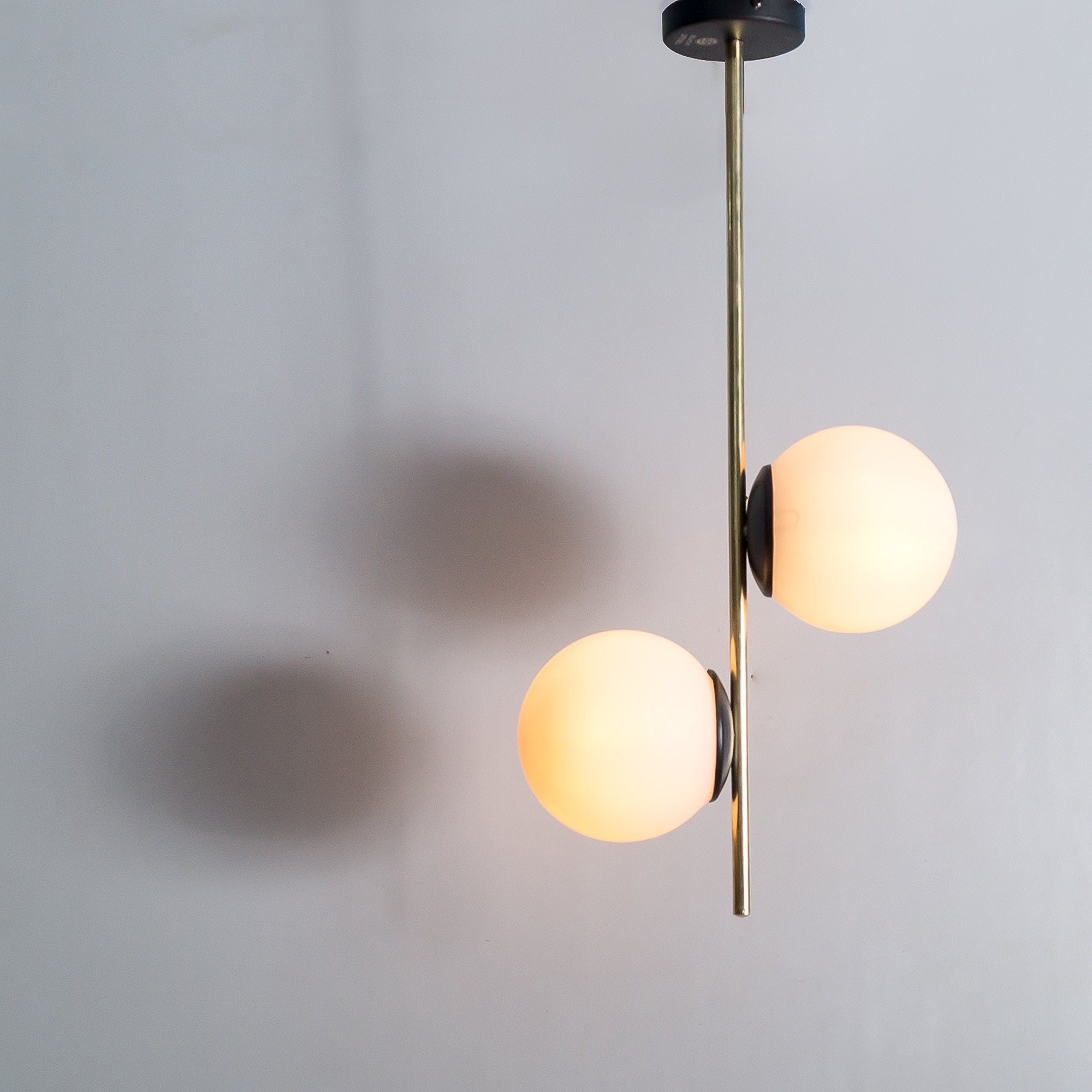 clear gold hanging light lamp fixture bedroom living room