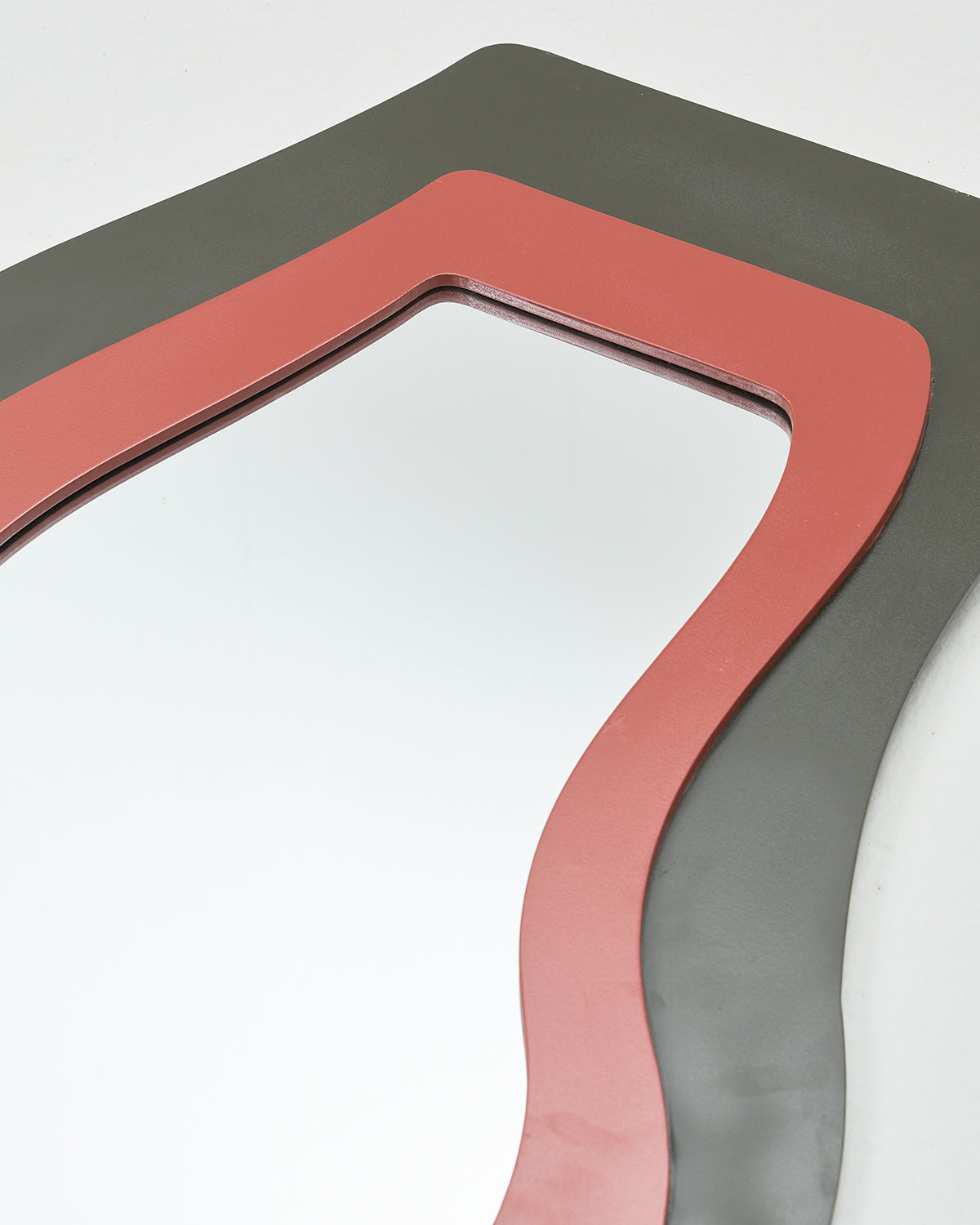Cleo Mirror - Burnt Orange & Green / MDF / 56L X 4W X 137H In Cms - Décor
