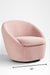 Cocoon Swivel Chair - Pastel Pink / Cotton Fabric Upholstery / L:30 x H:30 x SH:15 In inches - Indoor Furniture