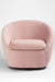 Cocoon Swivel Chair - Pastel Pink / Cotton Fabric Upholstery / L:30 x H:30 x SH:15 In inches - Indoor Furniture