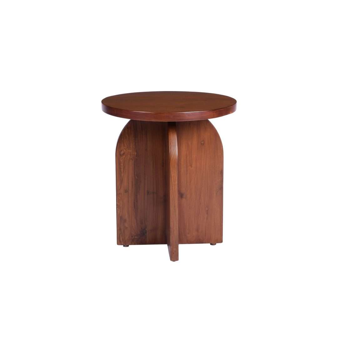 Cole Round Side Table - Teak / Teakwood / H: 18’’ Dia: 16’’ - Furniture