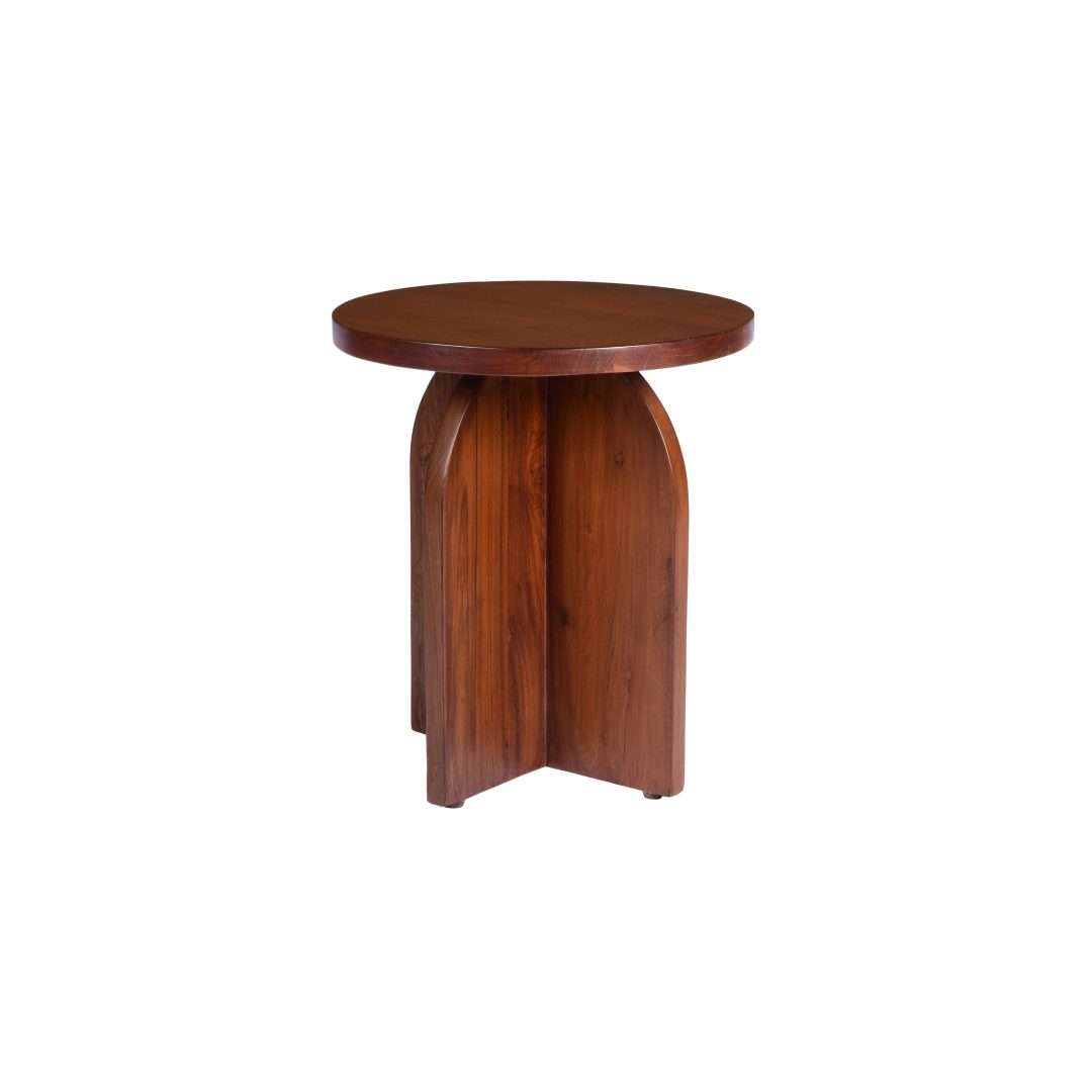 Cole Round Side Table - Teak / Teakwood / H: 18’’ Dia: 16’’ - Furniture