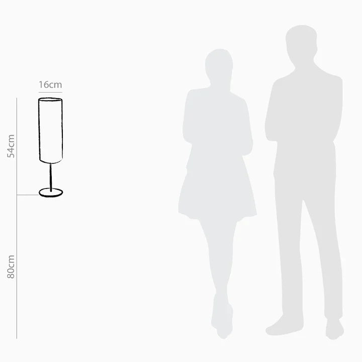 Colombo Table Lamp - Dia: 6’’ H: 19’’ / Black and White / Mild Steel and Poplin - Lighting