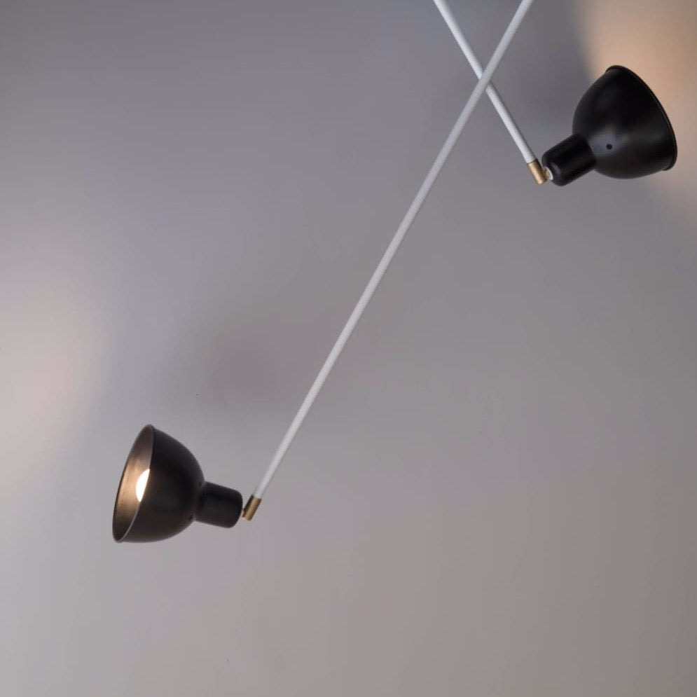 Contemporary Scandi Two-Arm Ceiling Light Fixture