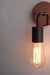 Copper Baseplate Black Wall Sconce