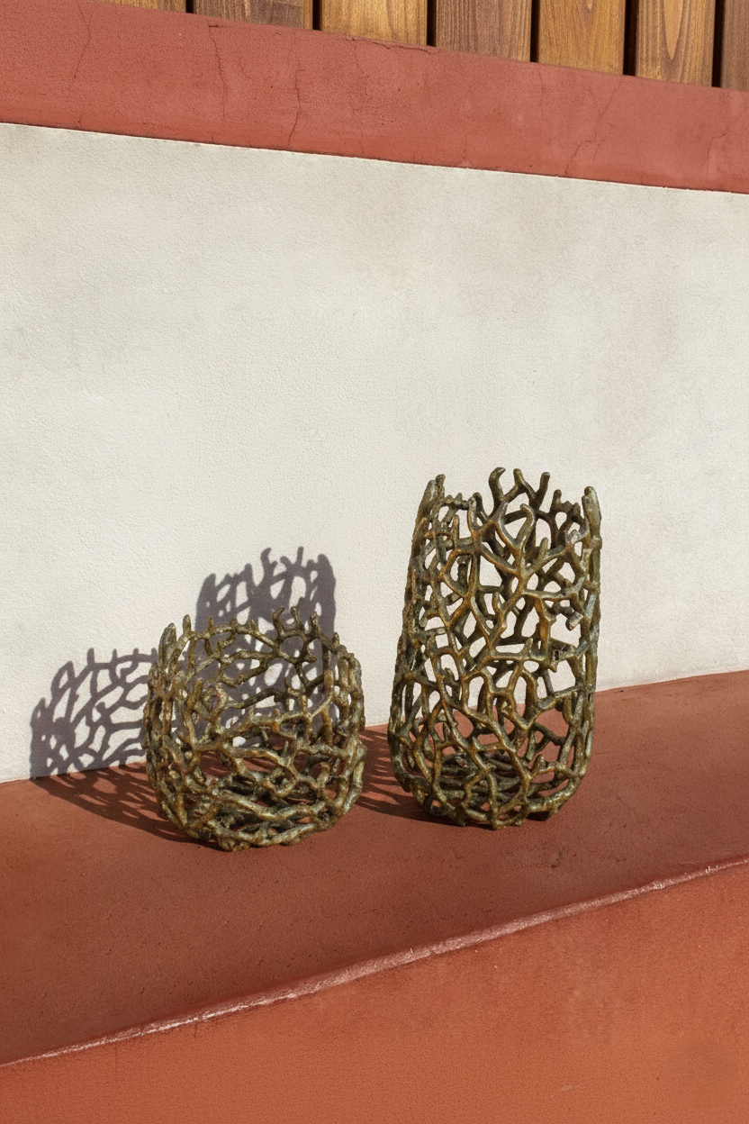 Coral Vase Bowl Set - Vase
