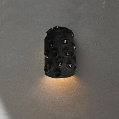 Coral Wall Light - Matte Black / Ceramic, Artificial Pearl / 254mm x 101mm x 152mm (h x w x l) - Lighting
