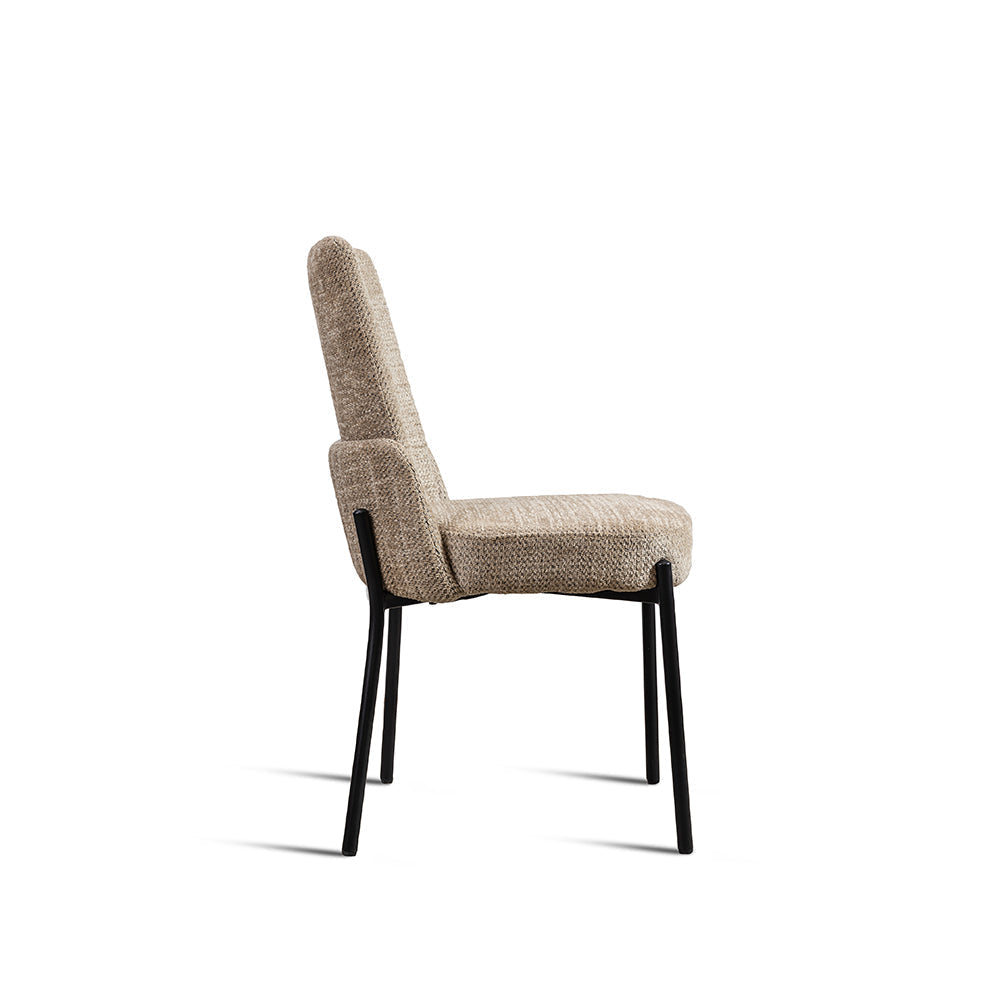 Core Dining Chair - Mild Steel and Upholstery / CM: - L:- 51 x W:- 59 x H:- 87 - Indoor Furniture