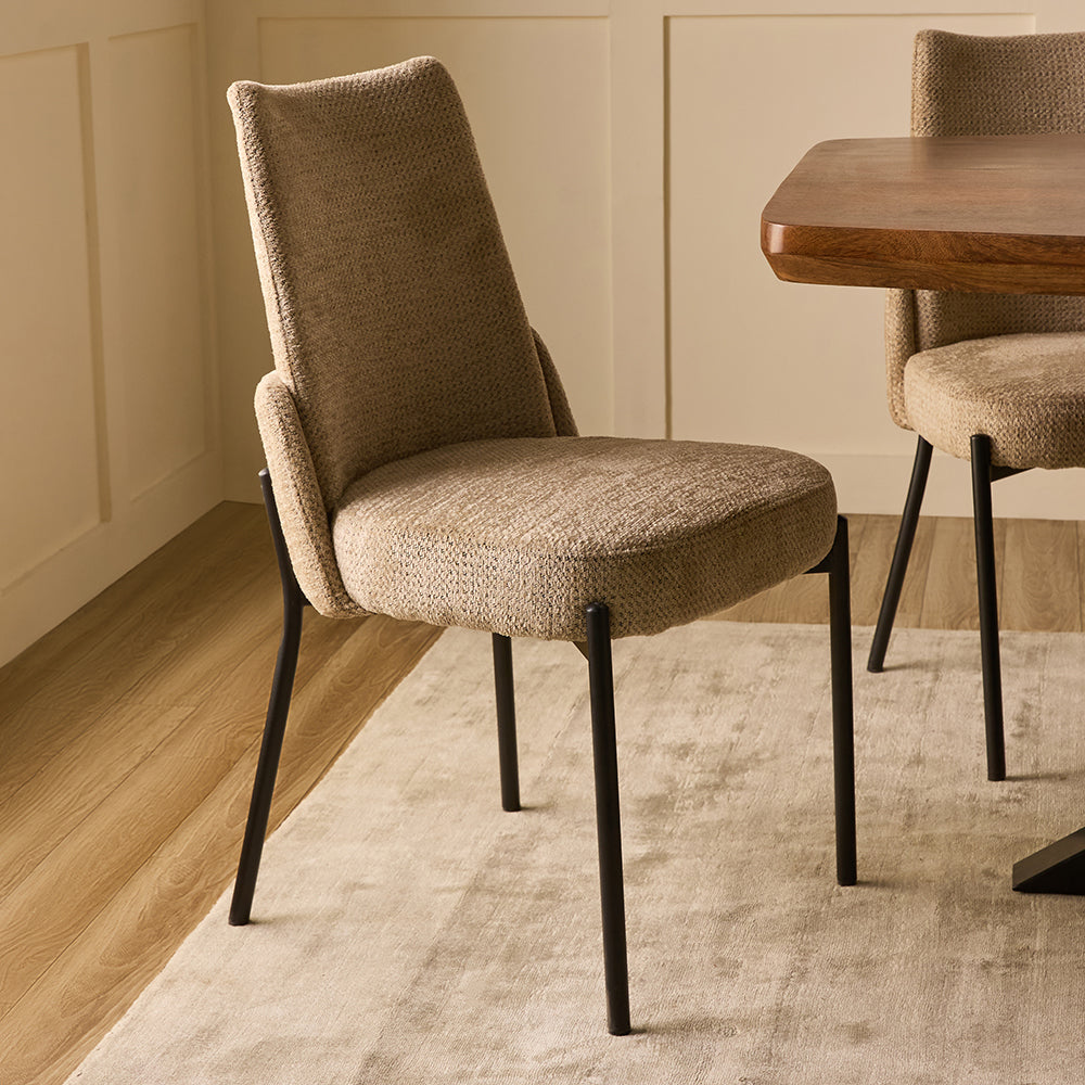 Core Dining Chair - Mild Steel and Upholstery / CM: - L:- 51 x W:- 59 x H:- 87 - Indoor Furniture