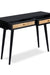 Cotswold Rattan Black Console Table - Black / Wood and Cane / L:110 x D:35 x H:82 in cm - Indoor Furniture