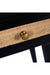Cotswold Rattan Black Console Table - Black / Wood and Cane / L:110 x D:35 x H:82 in cm - Indoor Furniture